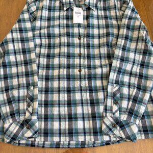 J.Jill Plaid Textured Elliptical Popover top. MP. NWT